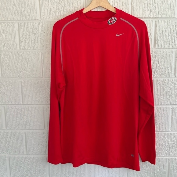 NIKE PRO MEN’S COMPRESSION LONG SLEEVE SHIRT UNIVERSITY OF GEORGIA SIZE XL - Picture 1 of 8